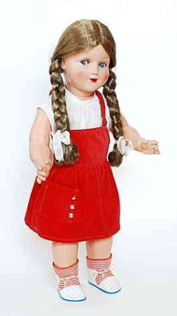 Puppe mit "Schelmenaugen" 1950er Jahre