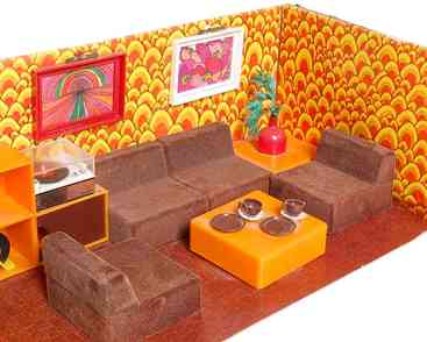Modella Puppenstube Wohnzimmer 70er Jahre